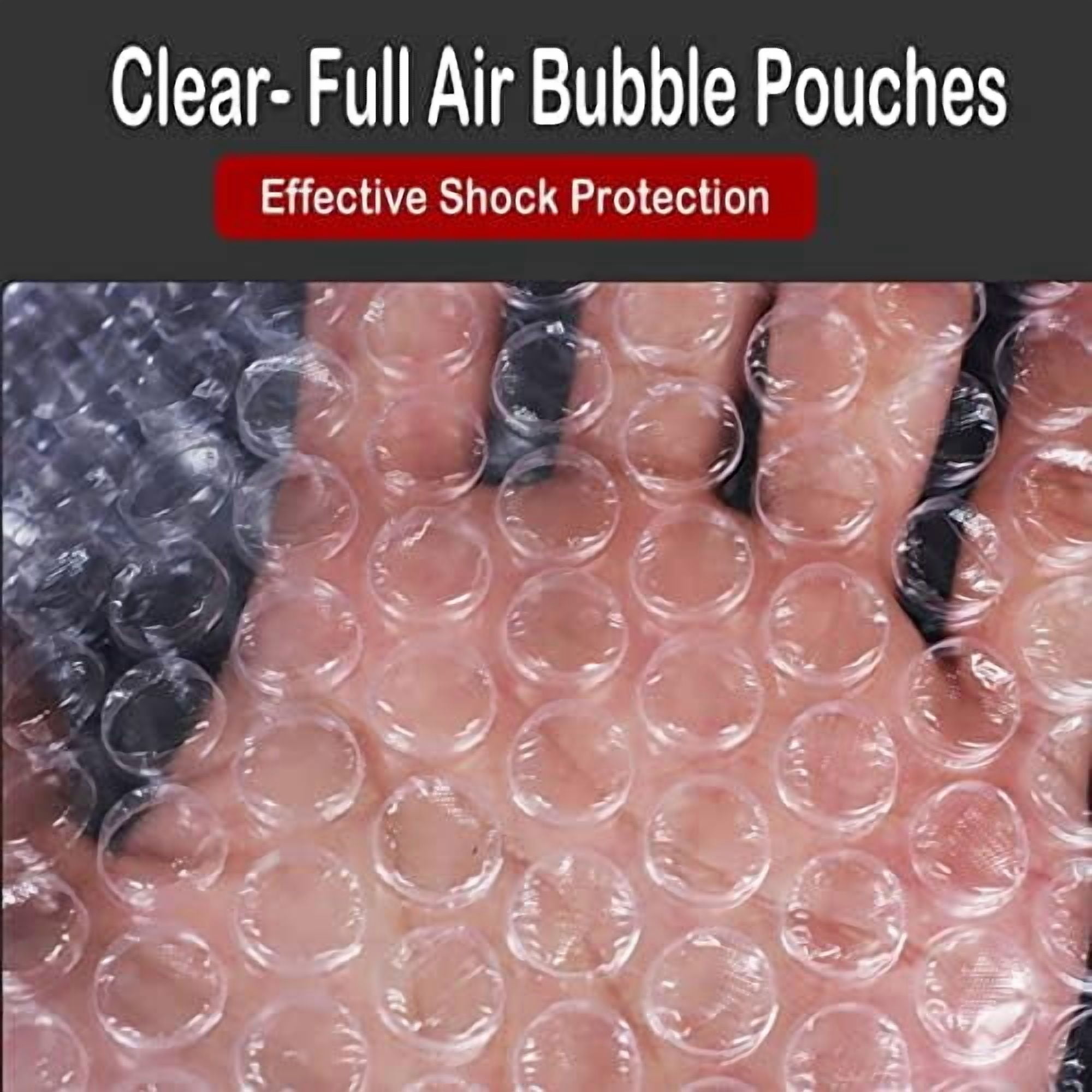 50 Pcs Bubble Pouches Wrap - 12'x12' Clear Bubble Out Bags for Packing Fragile Dishes & China Plates