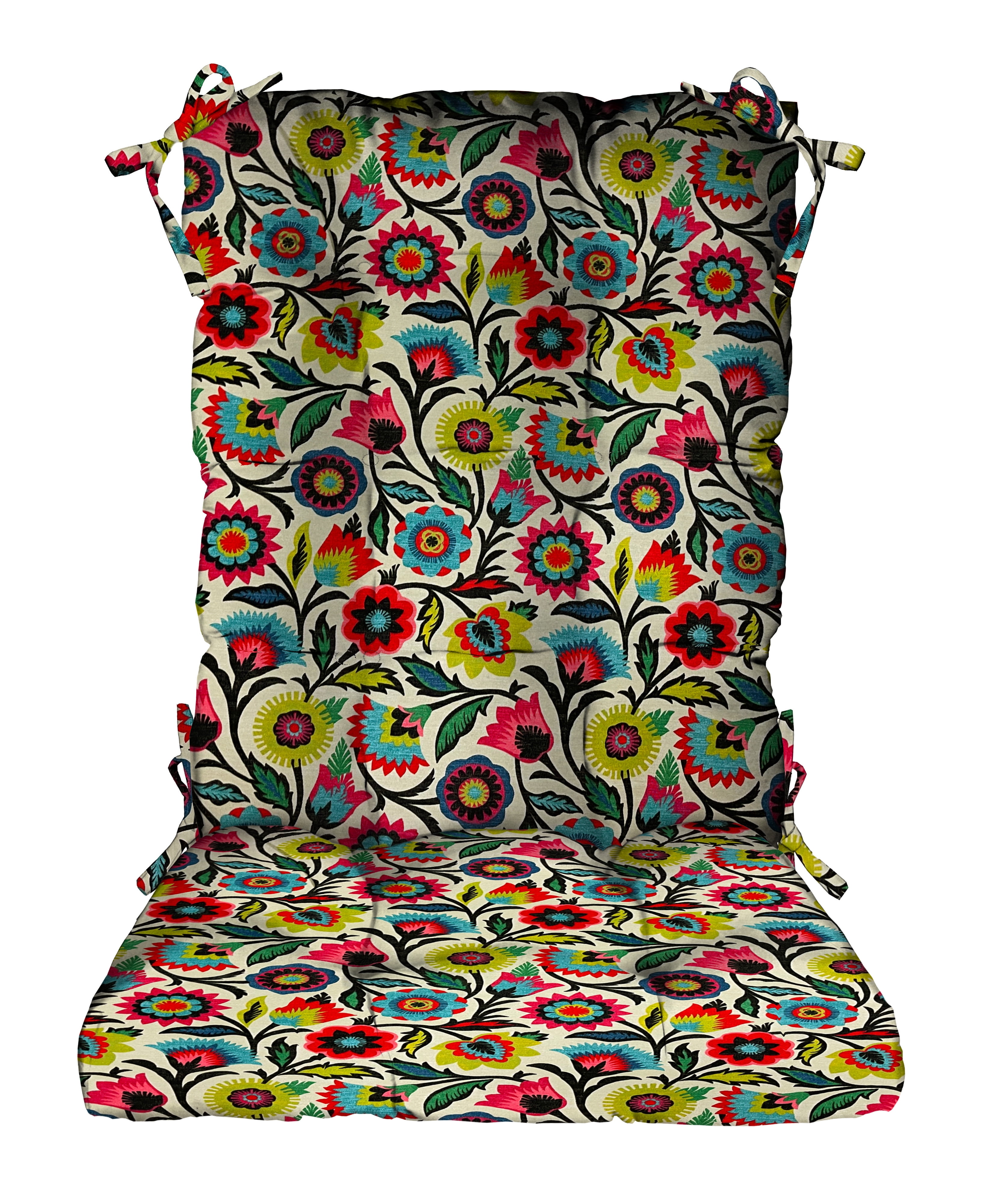 RSH Décor Indoor Outdoor Tufted Rocker Rocking Chair Pad Cushions