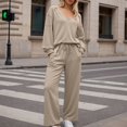 thumbnail image 2 of sususu Womens Lounge Set,Matching Set Women's Casual Tracksuit Set Soft Long Sleeve Hooded Top with Jogger Pants Athletic Loungewear for Everyday Wear in Cool Weather - Khaki, 2 of 7