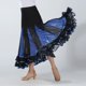 thumbnail image 2 of Traje de Baile Flamenco de Salón Larga  de Volante Moderna Azul real Yuyangstore Vestido de baile latino, 2 of 8