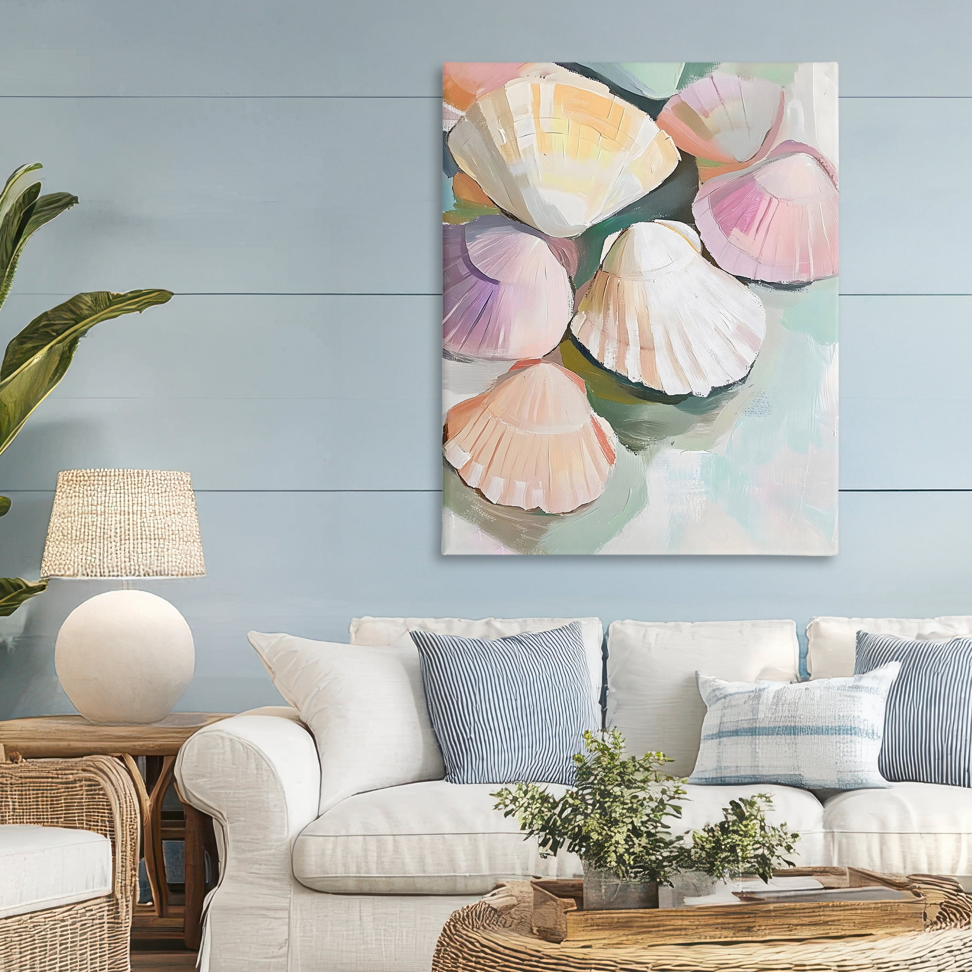 Stupell Industries Pink Seashells Marine Collection Canvas Wall Art, design by The Prints Vibe