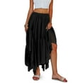 thumbnail image 3 of Summer Women Boho Maxi Skirt Casual Flowy Asymmetric High-Low Hem Lightweight Comfortable Skirt, 3 of 5