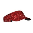 thumbnail image 2 of Daiia Red Glitter Pattern Sport Sun Visor Hats Visor Cap Adjustable Empty Top Baseball Cap Cotton Ball Caps for Women and Men, 2 of 8