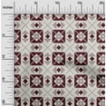 thumbnail image 1 of oneOone Cotton Poplin Maroon Fabric Diamond & Triangle Geometric Dress Material Fabric Print Fabric By The Yard 42 Inch Wide, 1 of 4
