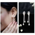 thumbnail image 3 of Rosec Jewels Lab Grown Diamond Bar Dangle Earrings for Women (EF-VS Quality Certified), 14K White Gold, 3 of 9