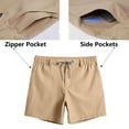 thumbnail image 4 of DDAPJ pyju Mens Solid Athletic Running Shorts Drawstring Workout Gym Shorts Lounge Sweat Shorts with Pockets Khaki S, 4 of 9