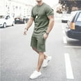 thumbnail image 4 of NGTEVOOS Men 2 Piece O-Neck Short Sleeve Tee Shirts And Fit Sport Shorts Set, 4 of 6