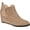 Taupe, variant on Journee Womens Mylee Pull On Wedge Booties, Widths Available