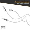 thumbnail image 3 of Scosche i34WG-SP Strikeline USB-A to Mfi Certified Lightning Charge & Sync Cable 4-ft. White, 3 of 5