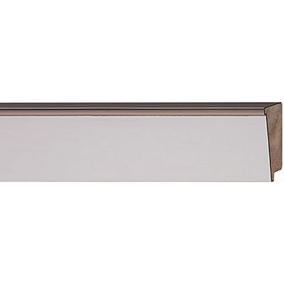 Picture Frame Moulding (Wood) 18Ft Bundle - Contemporary Silver Finish - 2.5" Width - 7/16" Rabbet
