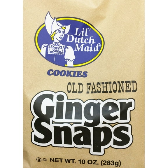 2 x 10oz Lil's SE33 Dutch Maid Old Fashioned Ginger Snaps Cookies (Two Bags per order)