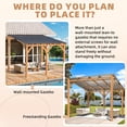 thumbnail image 7 of AECOJOY 10' x 10' Wood Gazebo, Outdoor Heavy Duty Wooden Pergola on Clearance, Patio Lean to Hardtop Awnings, 7 of 7