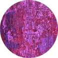 thumbnail image 1 of Ahgly Company Indoor Round Oriental Pink Industrial Area Rugs, 4' Round, 1 of 4