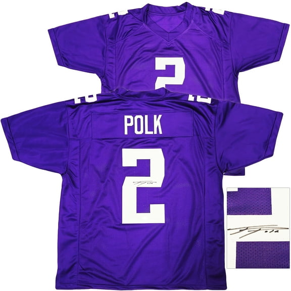 Washington Huskies Ja'Lynn Polk Autographed Purple Jersey MCS Holo 222062