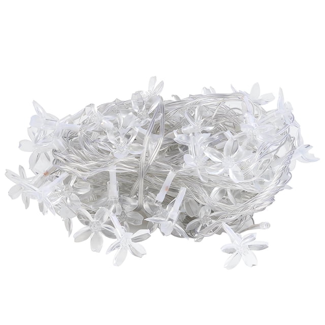 Guirnalda de luces LED con forma de flor, decorativa, de colores, intermitente, ideal para dormitorios, dormitorios, exteriores, impermeable, para acampar.