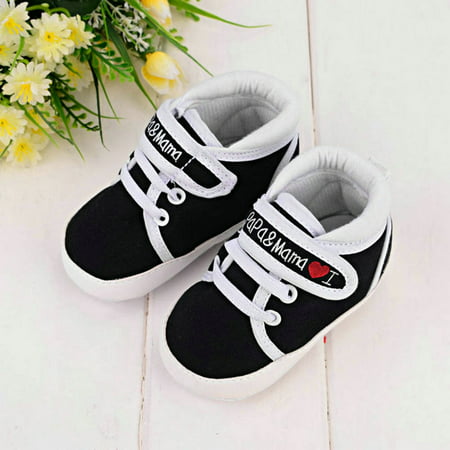 Newborn Shoes Baby Infant Kids Boy Girl Soft Sole Canvas Sneaker Hot
