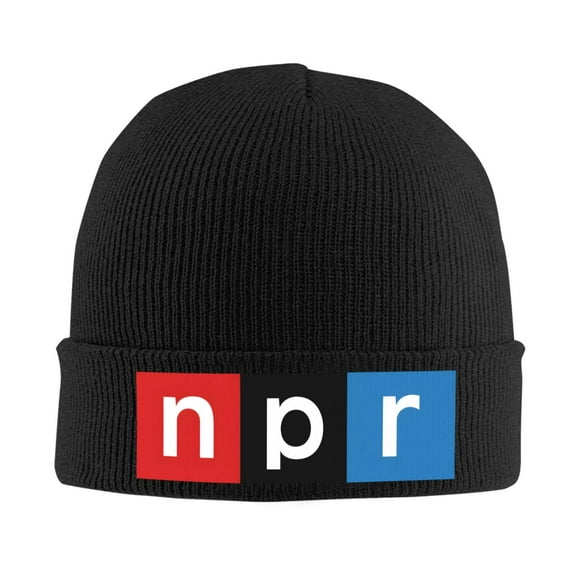 Npr Hat Knitted Winter Beanie Warm Acrylic