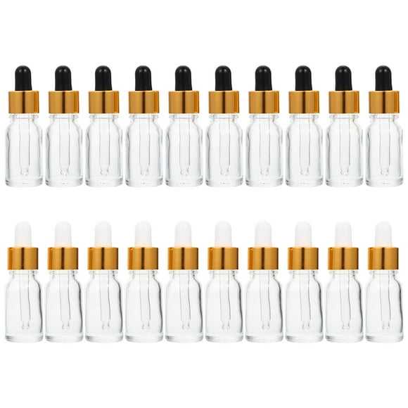 20Pcs Glass Dropper Bottles Portable Dropper Bottles Essential Oil Bottles Travel Dropper Bottles