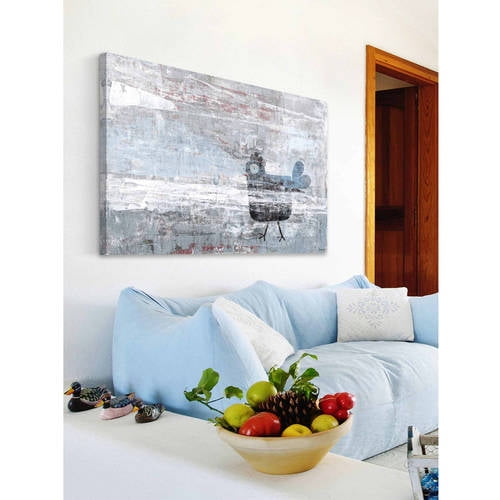 "Hazy Hen" Painting Print on Wrapped Canvas
