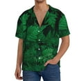 thumbnail image 3 of Fotbe Green Leave Fern print Short Sleeve Button Down Shirts for Men Casual Summer Beach Wrinkle Free Shirt-X-Large, 3 of 7