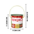 thumbnail image 3 of Christmas Cookie Jar with Lids Airtight Red Jar Metal Santa Snowman Deer Cookie Tin with Lid for Kitchen Counter, Farmhouse, Christmas, Storage Container (B), 3 of 8