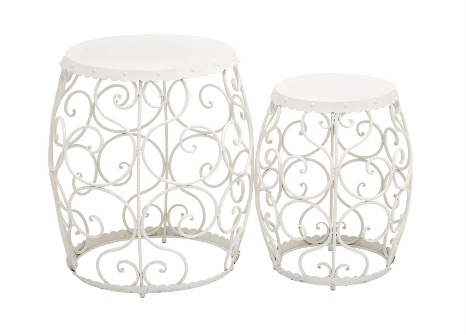 Elegant and Beautiful Inspired Angelic Set Of 2 Metal Stool Home Accent
