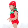 thumbnail image 4 of Mercatoo Toddler Girls Boys Set Sleeveless Fruit Print Crawling Suit Includes Hats 3Pcs Clothes Outfit Baby Home Clothing, 4 of 6
