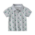 thumbnail image 1 of Toddler Girls Summer Tops Tees Solid Short Sleeve Cute Cartoon Print Button Tee Blouse Spring Shirts For Boy 4-5T, 1 of 5