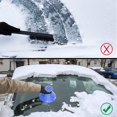 thumbnail image 3 of Raspadores de nieve para automóviles, raspador de nieve Parabrisas Rascador de hielo mágico para automóviles Coche redondo 2 en 1 Embudo de aceite redondo Cepillo para nieve de hielo para SUV, automóviles, camiones esquí esquí Gafas de esquí, 3 of 5