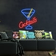 thumbnail image 2 of Handmadetneonsign Cocktails Led Sign, Pub Led Sign, Wall Decor, Cocktails Neon Sign, Custom Neon, 2 of 5