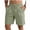 Army Green, variant on biudgviw Mens Linen Shorts Elastic Waist Drawstring Casual Shorts Lightweight Pleated Summer Beach Shorts with Pockets