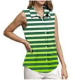 thumbnail image 2 of Womens Tank Top Casual Single Button Up Work Shirts Cute Print Sleeveless Lapel Shirt Tank Tops Casual Loose T-Shirts Summer Vests Tops, 2 of 6