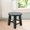 Black, variant on JUSEO Solid Wood Square Stool – Black