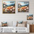 thumbnail image 4 of Designart "Seasonal Flowers landscape Pointillism" Floral Floater Framed Wall Art Print, 4 of 7