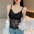thumbnail image 4 of Camisola de encaje con espalda de mariposa para mujer, bralette sexy fruncido con zorro, camisola transpirable de moda con tirantes finos, ropa ahuecada, 4 of 5