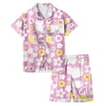 thumbnail image 1 of Girls Playful Daily Wear Painted Home Outfit Set Comfortable Pajamas For Children Design, 1 of 5