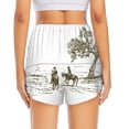 thumbnail image 2 of Lsque Cowboys Riding A Horse Near A Tree Printed Women's Running Shorts with Liner Pockets,Elastic Quick Dry Workout Athletic Gym Yoga Shorts,Womens High Waist Shorts-X-Large, 2 of 9