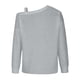 thumbnail image 5 of Tops para mujer, camisas, blusas elegantes, informales, camisas de manga larga, camiseta con cuello torcido a la moda, blusa holgada con hombros descubiertos y estampado de otoño Odeerbi ODB-5, 5 of 5