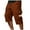 Coffee, variant on Mgmyaa Men's Capri Long Elastic Cargo Shorts Below Knee Shorts 3/4 Cargo Casual Shorts with Multi-Pockets