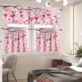 thumbnail image 2 of Kitchen Curtains Tiers and Valances Set of 3, Valentine''s Day Pink Love Heart Branch Rod Pocket Valance Short Window Decor Curtains for Kitchen Cafe Bathroom (54Wx18L&28Wx36L), 2 of 6