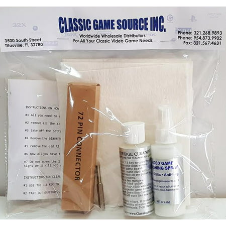 Repair & Restore 72 pin cleaning kit for the NES Nintendo 8 bit System & Games made by Classic Game Source (Best Nintendo 8 Bit Games)