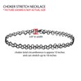 thumbnail image 3 of BodyJ4You 2PC Choker Necklace Set Henna Tattoo Layered Marble Green Color Stone Pointed Bead Pendant, 3 of 6