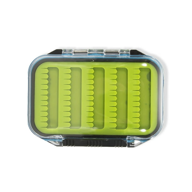 maskred Fly Box Waterproof Double Sided Fishing Tackle Flies Bites Storage  Case Organizer Compartment with Lid Hooks Container 