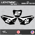 thumbnail image 3 of Kalair GFX Graphics Kit for Honda CRF450R (2017-2020) Lightning Series, 3 of 5