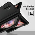 thumbnail image 3 of ELEHOLD for Samsung Galaxy Z Fold 3 Slim Rugged Case with Pen Slot Hinge Protection Screen Protector Shockproof Anti-Fingerprint Lightweight Protective Case,Black, 3 of 7