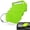 Green, variant on Untethered Luggage Tag Set | 4 Pack Flexible & Bright Silicone Baggage Tags for Travel & Suitcases. Includes Name Cards with Partial Privacy Cover & Stainless Steel Loops for Secure Fastenin