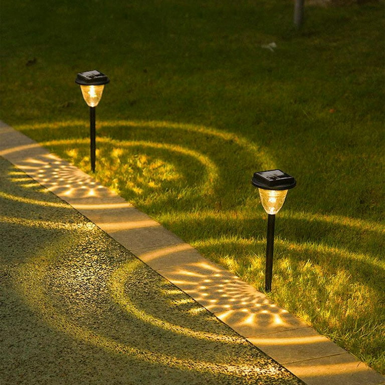 Holloyiver 25 Lumen Solar Powered Pathway Lights Outdoor Super Bright LED Lights Auto ON OFF Glass IP65 Waterproof Light for Landscape Lawn