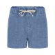 thumbnail image 4 of Pantalones cortos de mezclilla for mujer de talle alto con cordón elástico en la cintura elástica de moda Jorts de mezclilla pantalones cortos de verano, 4 of 7