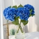thumbnail image 2 of Nvzi 3 piezas de flores de hortensia artificiales de 21 pulgadas, grandes, naturales, realistas, de tacto real (amarillo), 2 of 5