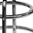 thumbnail image 3 of Tabouret de bar chromé à double anneau avec siège rouge, 3 of 9